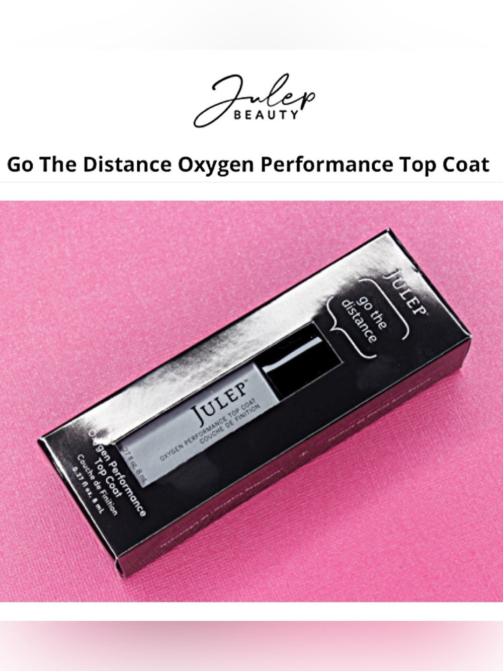 Julep Nail Care GO THE DISTANCE Oxygen Performance Clear Top Coat Manicure